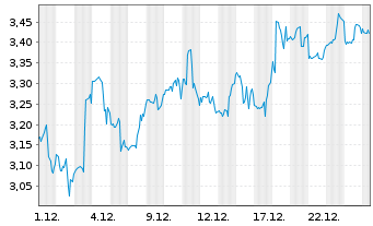 Chart Mini Future Short PayPal - 1 Monat
