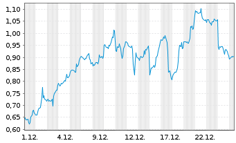 Chart Mini Future Long Palantir - 1 Monat