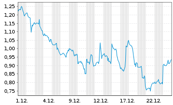 Chart Mini Future Short Palantir - 1 Monat