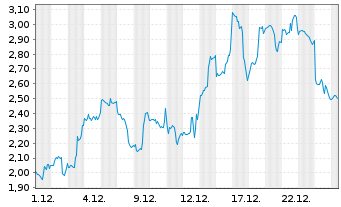 Chart Mini Future Long Tesla - 1 Monat