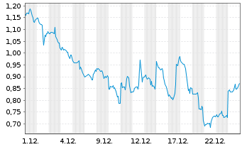 Chart Mini Future Short Palantir - 1 Monat