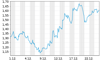 Chart Mini Future Short Super Micro Computer - 1 Monat