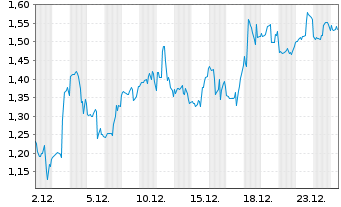 Chart Mini Future Short PayPal - 1 Monat
