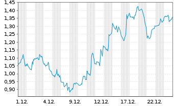 Chart Mini Future Short Super Micro Computer - 1 Monat