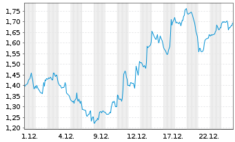 Chart Mini Future Short Super Micro Computer - 1 Monat