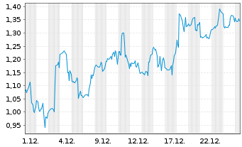 Chart Mini Future Short PayPal - 1 Monat