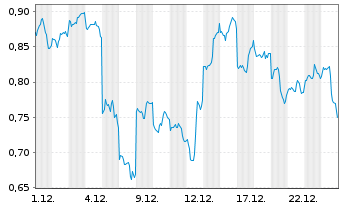 Chart Mini Future Short Baidu - 1 Monat
