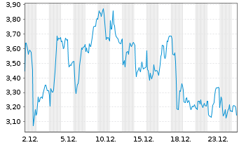 Chart Mini Future Short Adyen - 1 Monat