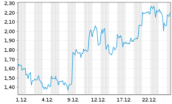 Chart Mini Future Long Pan American Silver - 1 Monat