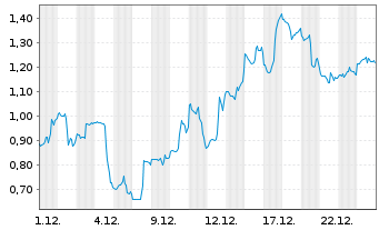 Chart Mini Future Short Bloom Energy - 1 Monat