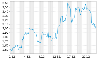 Chart Mini Future Long Tesla - 1 Monat