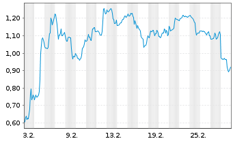 Chart Mini Future Short Palantir - 1 Monat