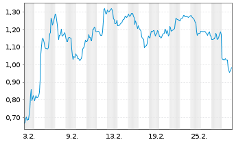 Chart Mini Future Short Palantir - 1 Monat
