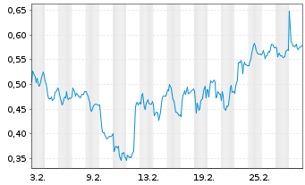 Chart Mini Future Short bpost - 1 Monat