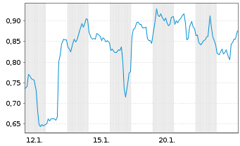 Chart Mini Future Short Snowflake - 1 Monat
