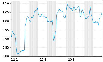 Chart Mini Future Short Snowflake - 1 Monat