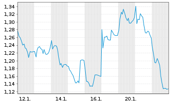 Chart Mini Future Short Indus Holding - 1 Monat
