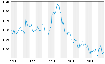 Chart Mini Future Short 1&1 - 1 Monat