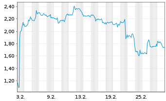 Chart Mini Future Short PayPal - 1 Monat