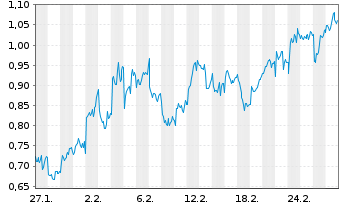 Chart Mini Future Long Hannover Rueck - 1 Monat
