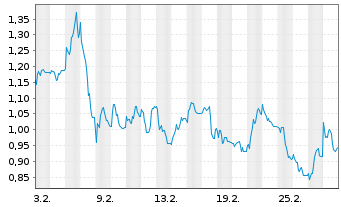 Chart Mini Future Short Bitcoin Group - 1 Monat