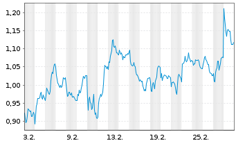 Chart Mini Future Short BAWAG Group - 1 Monat