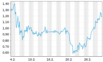 Chart Mini Future Short NIO - 1 Month