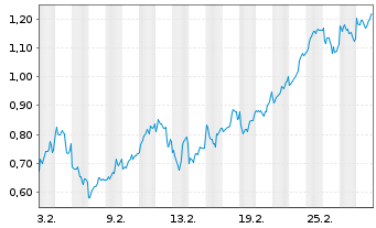 Chart Mini Future Long BHP - 1 Monat
