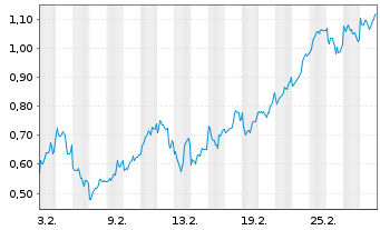 Chart Mini Future Long BHP - 1 Monat