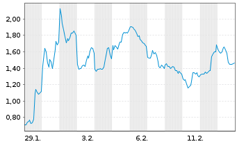 Chart Mini Future Short Pan American Silver - 1 Monat