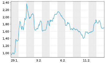 Chart Mini Future Short Pan American Silver - 1 Monat