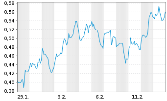Chart Mini Future Short JD.com - 1 Monat
