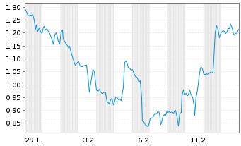 Chart Mini Future Short JPMorgan Chase - 1 Monat