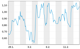 Chart Mini Future Short Bloom Energy - 1 Monat