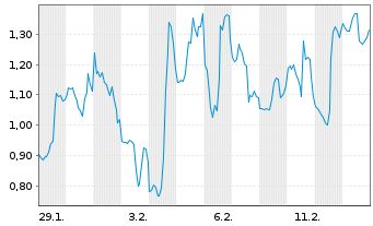 Chart Mini Future Short Bloom Energy - 1 Monat