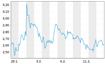 Chart Mini Future Short Petroleo Brasileiro - 1 Monat