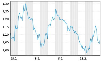 Chart Mini Future Short BHP - 1 Monat