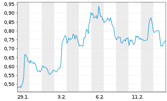 Chart Mini Future Short Palo Alto Networks - 1 Month