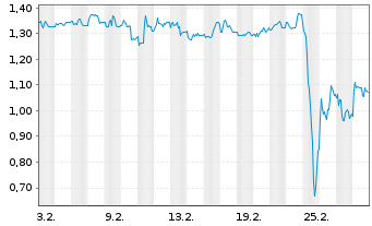 Chart Mini Future Short B.R.A.I.N. Biotechnology - 1 Monat
