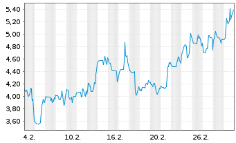 Chart Mini Future Short Federal National Mortgage - 1 Monat