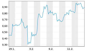 Chart Mini Future Short Palantir - 1 Month