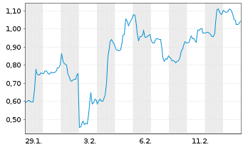 Chart Mini Future Short Palantir - 1 Month