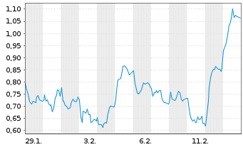 Chart Mini Future Short RWE - 1 Monat