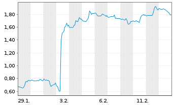 Chart Mini Future Short PayPal - 1 Monat