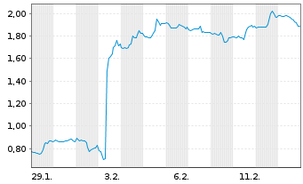 Chart Mini Future Short PayPal - 1 Monat
