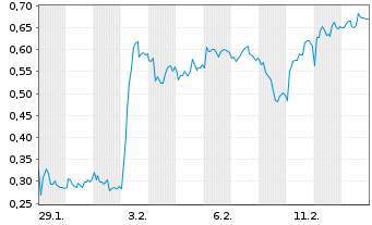 Chart Mini Future Short Zalando - 1 Monat