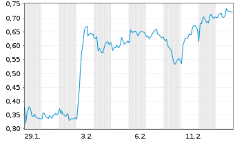 Chart Mini Future Short Zalando - 1 Monat