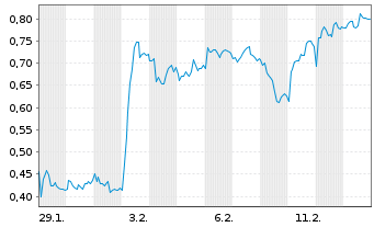 Chart Mini Future Short Zalando - 1 Monat