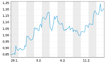 Chart Mini Future Short Baidu - 1 Monat