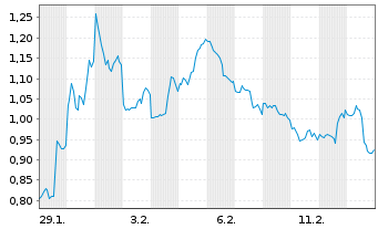 Chart Mini Future Short Newmont - 1 Monat